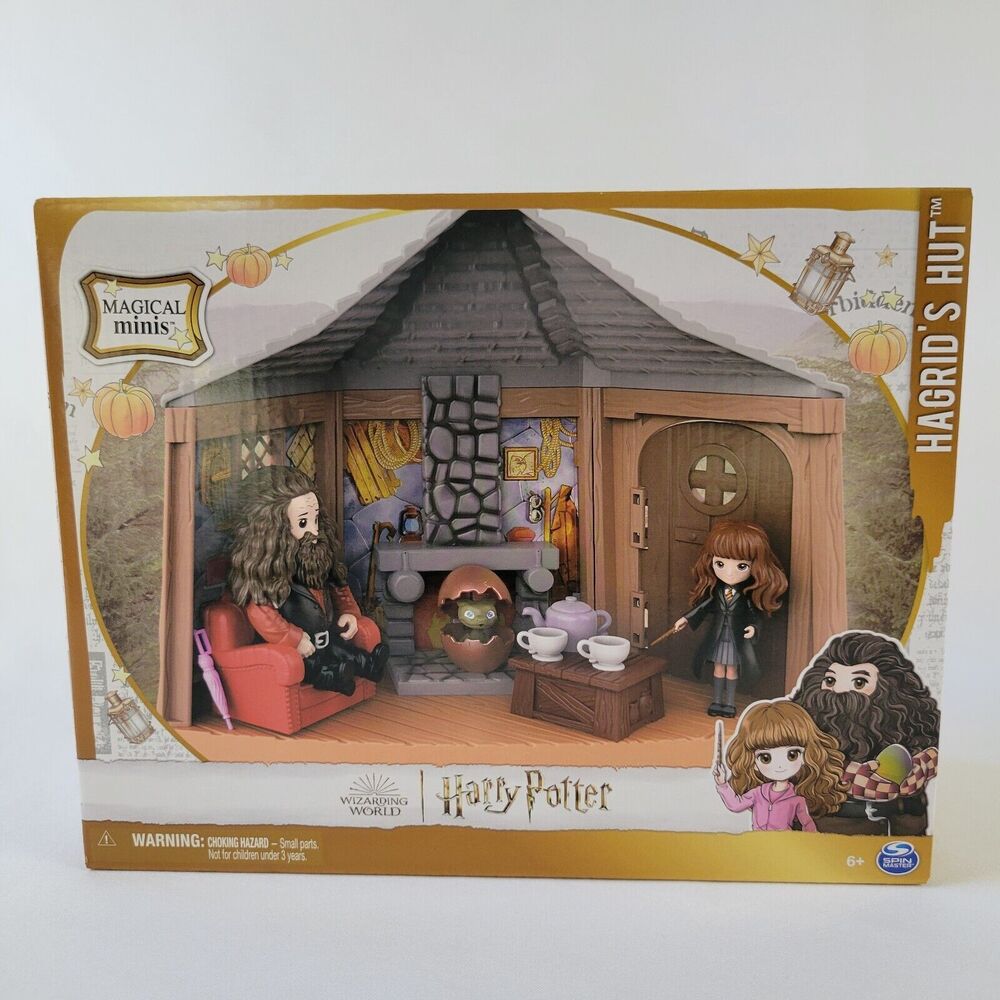 Wizard Harry Potter Magical Minis Hagrid Hut Playset Norbert Figure Toy Hermione